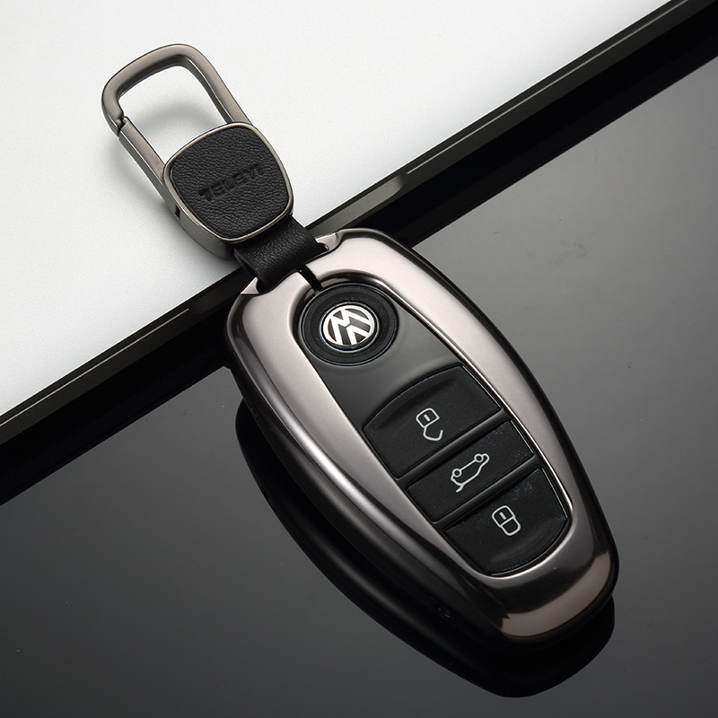 大众新途锐车遥控器钥匙包铝合金