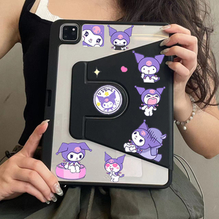 ipadpro2018/20/21/22款12.9英寸保护套 2024新款ipadair13/pro13英寸旋转带笔槽亚克力防摔全包平板保护软壳