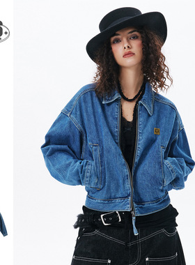 STAFFPICK经典美式复古水洗牛仔夹克春秋款短款工装外套男女W199