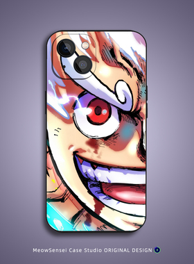 路飞海贼王手机壳适用苹果16小米15华为P70动漫艺术14新款OPPO红米K80液态硅胶VIVO磁吸iPhone17ProMax二次元