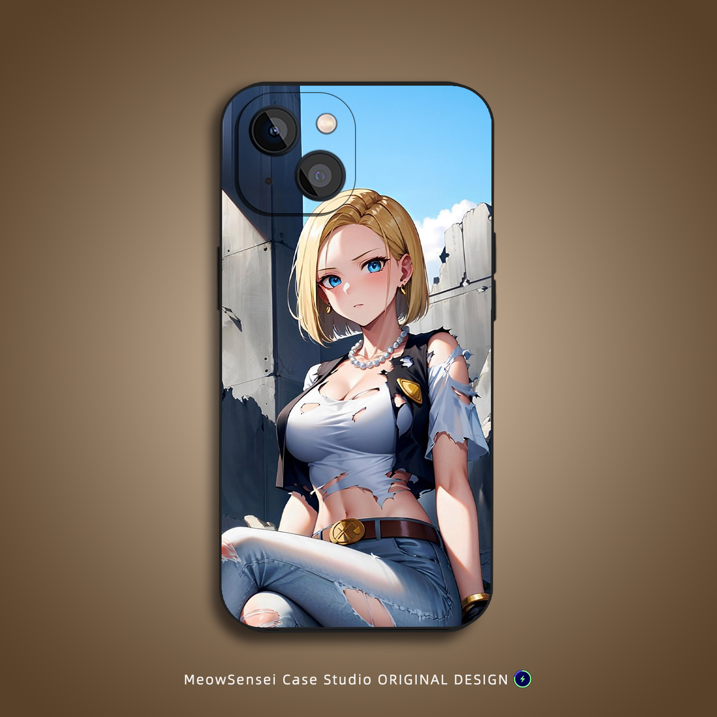 可爱18号七龙珠手机壳适用于苹果16小米OPPO个性艺术15华为VIVO液态硅胶14磨砂磁吸iPhone17ProMax动漫二次元