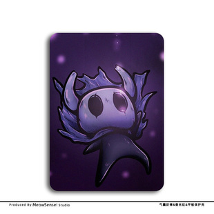 可爱简约空洞骑士平板保护壳适用苹果iPadPro11/13寸创意三折Air6气囊防摔2024小众个性Mini动漫iPad10笔槽款