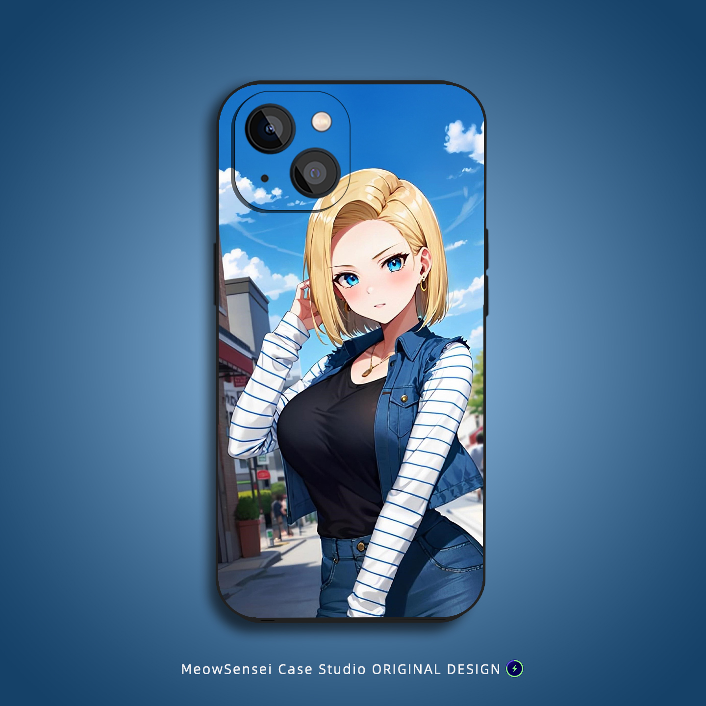 可爱18号七龙珠手机壳适用苹果16小米15华为Air红米K80动漫艺术14二次元VIVO液态硅胶OPPO磁吸iPhone17ProMax