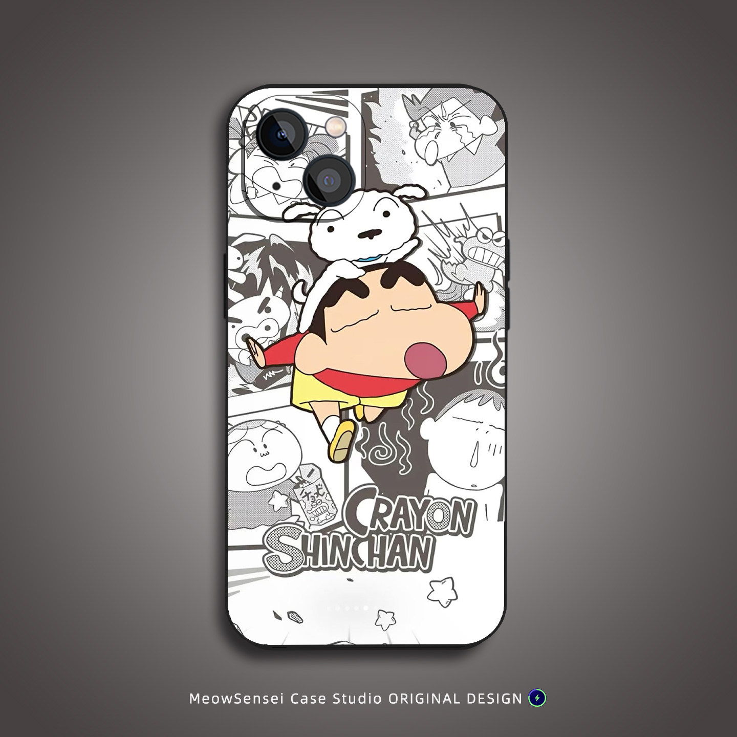 蜡笔小新小白漫画手机壳适用苹果17Air小米15/14华为VIVO防摔12液态硅胶OPPO13磁吸iPhone16ProMax动漫二次元