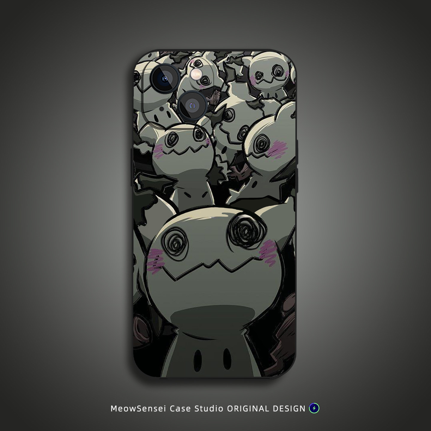 可爱萌幽灵宝可梦谜拟丘卡通动漫全包手机壳适用iPhone16/12/13磨砂14防摔XS液态硅胶SE苹果15ProMax神奇宝贝