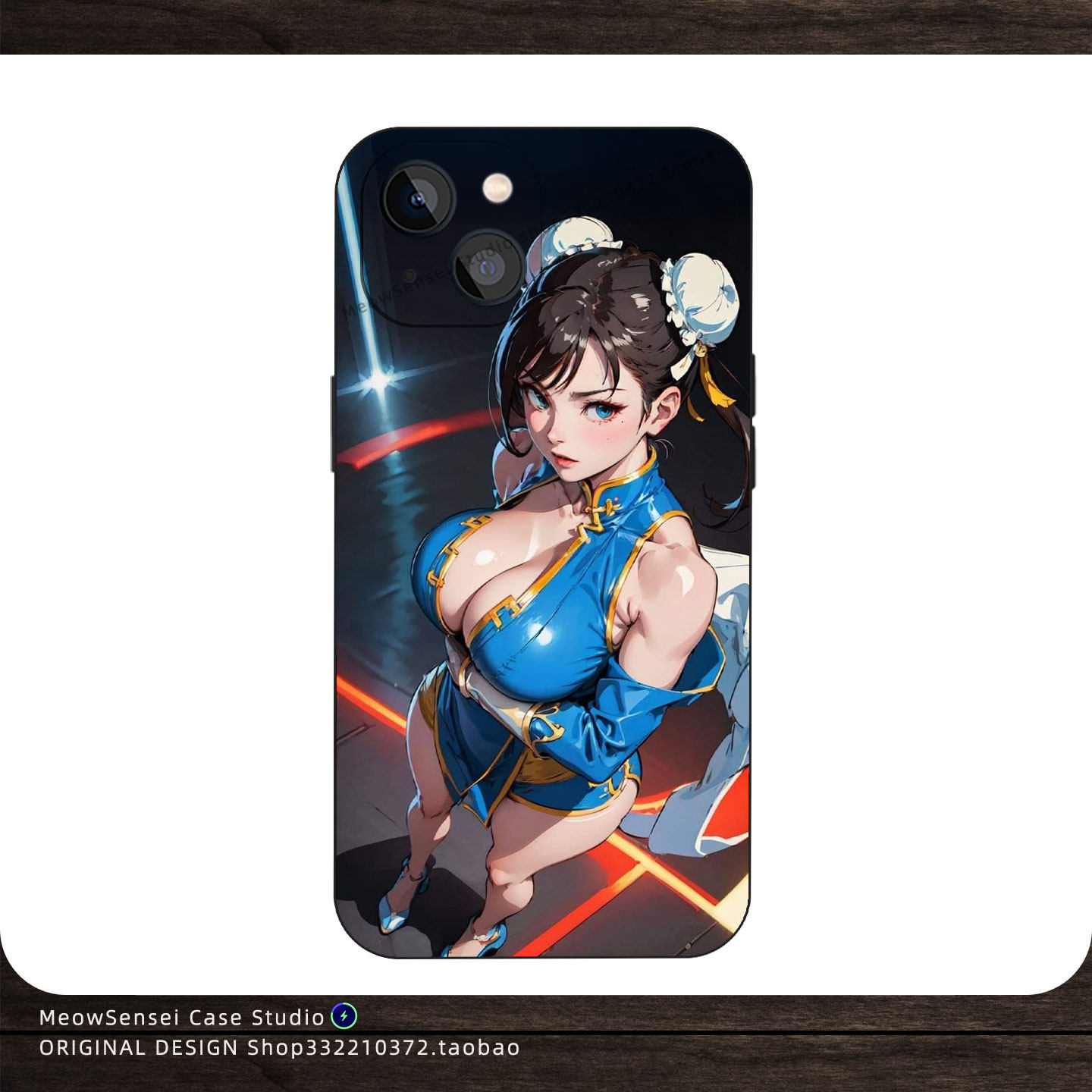性感街霸春丽日系动漫少女手绘插画手机壳适用iPhone16/12全包13/14防摔XS/XR/SE苹果15ProMax液态硅胶保护套