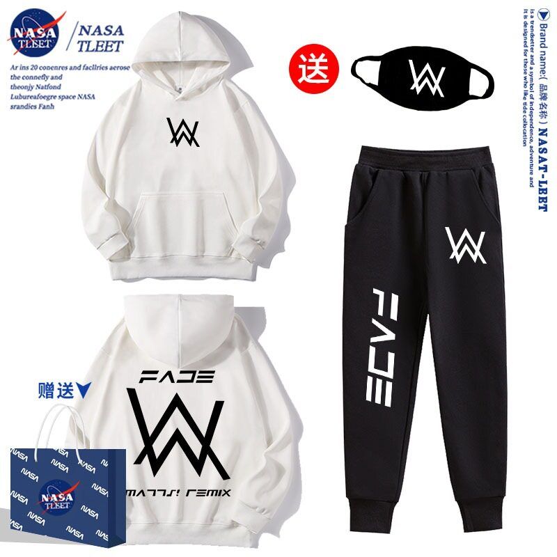 NASA联名潮嘉豪战衣艾伦沃克连帽卫衣儿童帽衫嘉豪外套秋冬装上衣