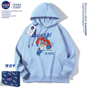 NASA秋季变形金刚卫衣男童擎天柱大黄蜂周边衣服宽松连帽外套儿童