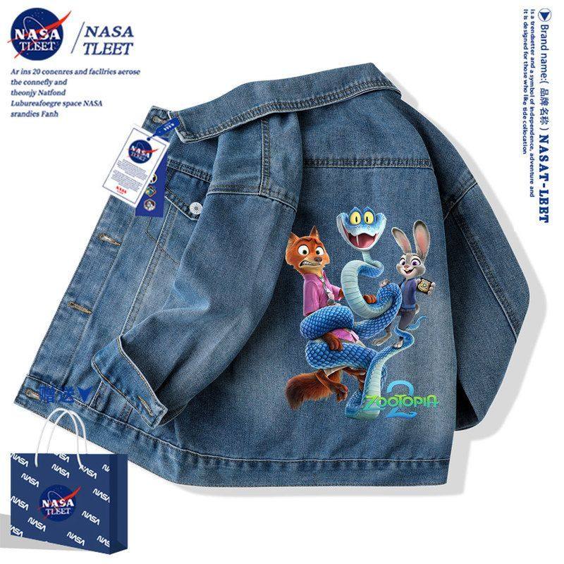 NASA联名疯狂动物城2外套朱迪尼克牛仔衣服男女儿童休闲春秋夹克