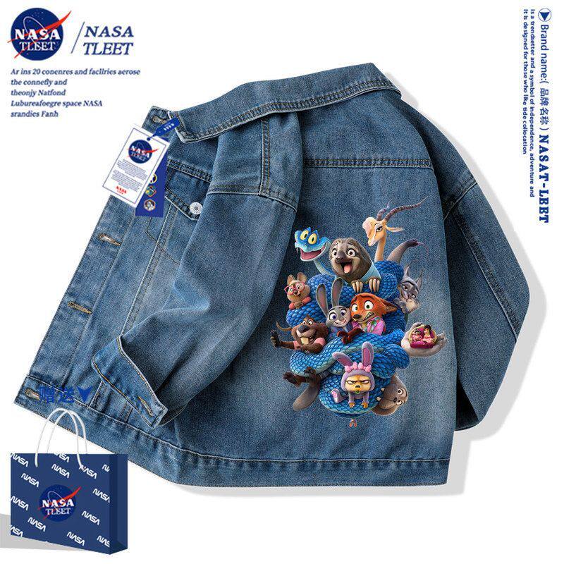 NASA联名疯狂动物城2朱迪尼克全员衣服牛仔外套男女儿童休闲夹克
