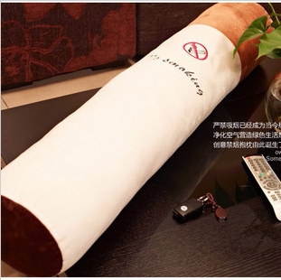 包邮大号圆柱毛绒玩具戒烟禁烟抱枕头靠垫新奇创意生日礼物送男友