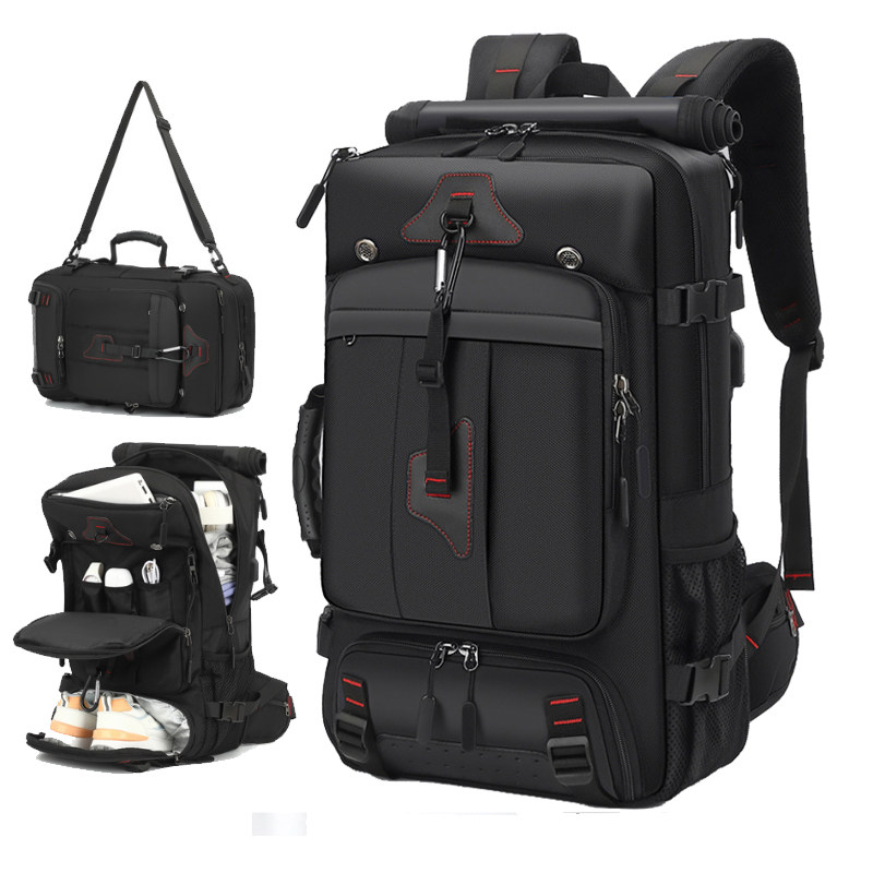 大容量双肩旅行包男士商务短途行李包防水单肩手提登机电脑背包