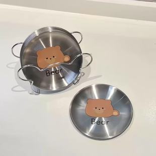不锈钢吐骨碟客厅茶几零食水果摆放盘小吃碟儿童吃饭残渣盘吐骨碟