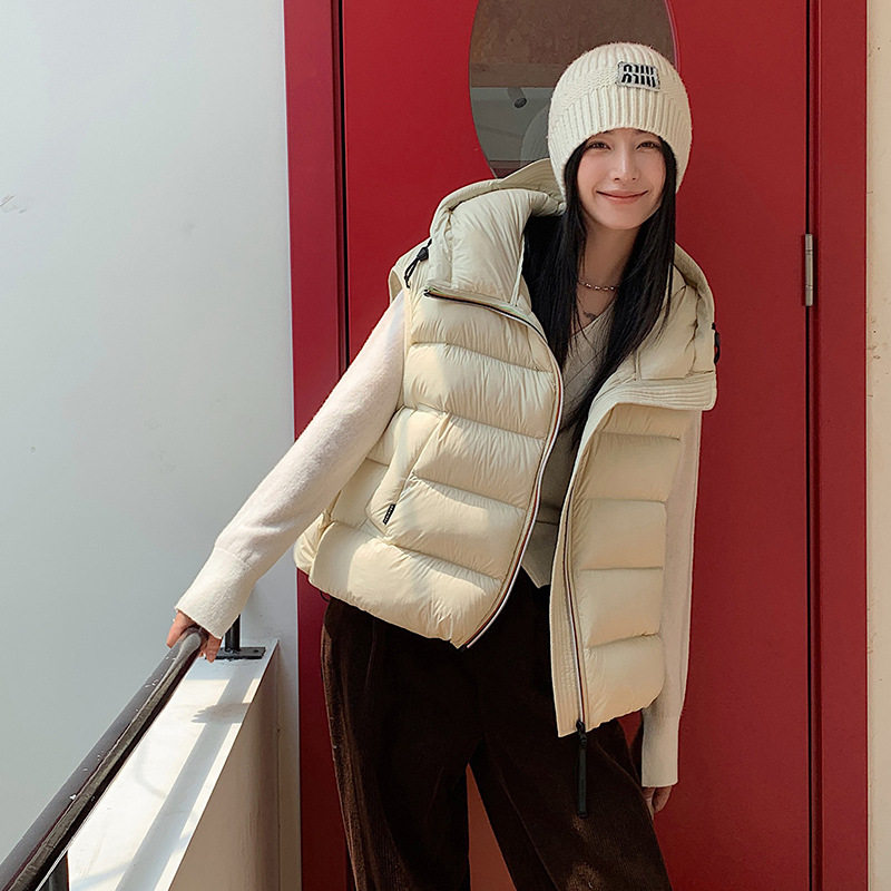 普洛克正品韩版女短款立领羽绒|