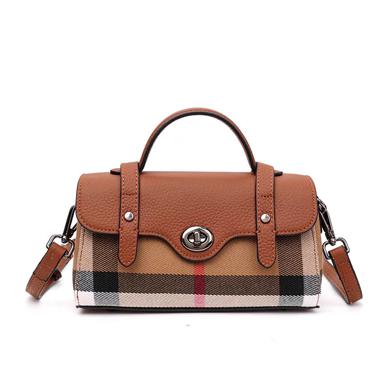 普洛克正品秋冬新款潮真皮时尚单肩包手提包斜挎包波士顿枕头包女