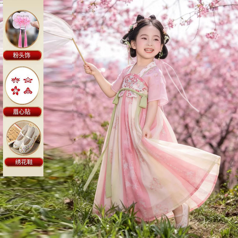 女童汉服2026春夏新款古风连衣裙图片