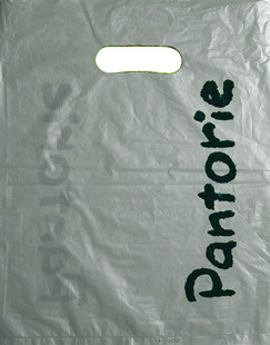 薄款银灰英文40×50CM塑料袋/手提袋 购物包装袋外贸服装袋子批发