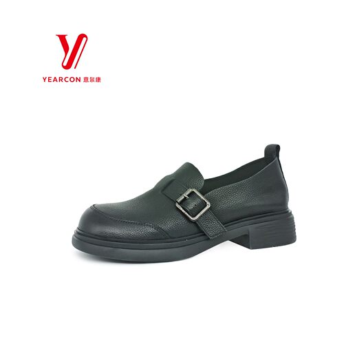 意尔康秋季女鞋2025乐福鞋5162DB27151Y皮鞋新款皮带扣复古深口小