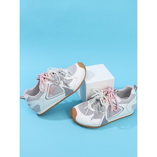 珍珠链蝴蝶结网面休闲小白鞋 新款 5481ZD48745Y 2025秋季 意尔康女鞋