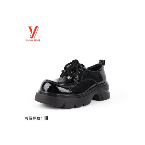 意尔康女鞋面厚底跟粗鞋亮皮鞋乐福6162AD15023U小春季2026新款