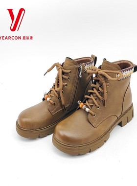 意尔康马丁潮流百搭短筒时尚靴女鞋新款复古20255862AM15867M冬季