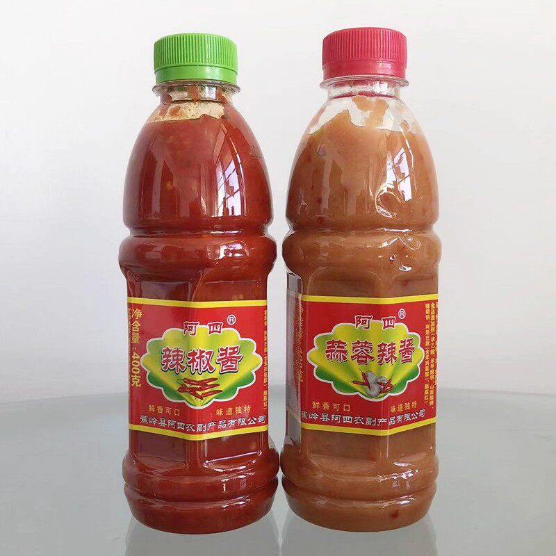阿四400克辣椒酱蒜蓉商用广东梅州客家特产农家自制君记珍真家用