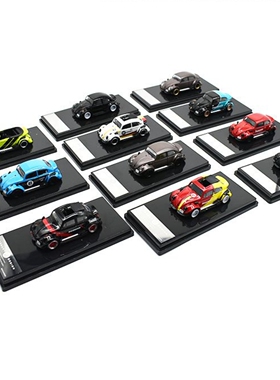 Inspire 1:64绿白引擎房车跑车模型Beetle甲壳虫RWB适用于大众 VW