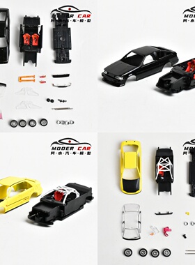 build drive 1:64 思域 eg9 AE86 合金 拼装 汽车模型 手工 民用