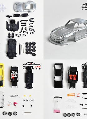 build drive 1:64 保时捷rwb 993  合金 汽车模型 拼装 手工 民用