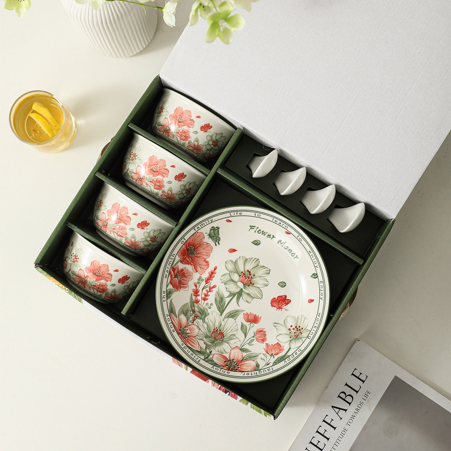 高颜值家用碗礼盒开业活动伴手礼公司团建小礼品乔迁新居碗盘餐具