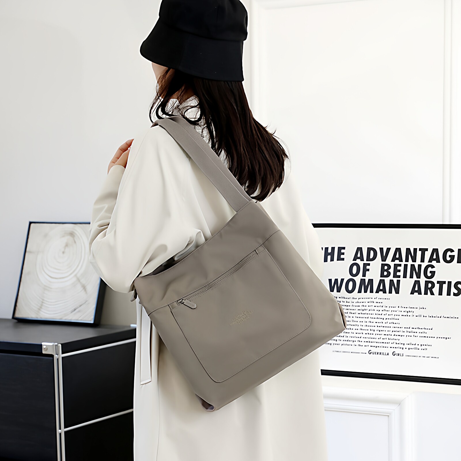 Colorful Fox新款2026百搭大容量托特包女简约休闲通勤单肩妈咪