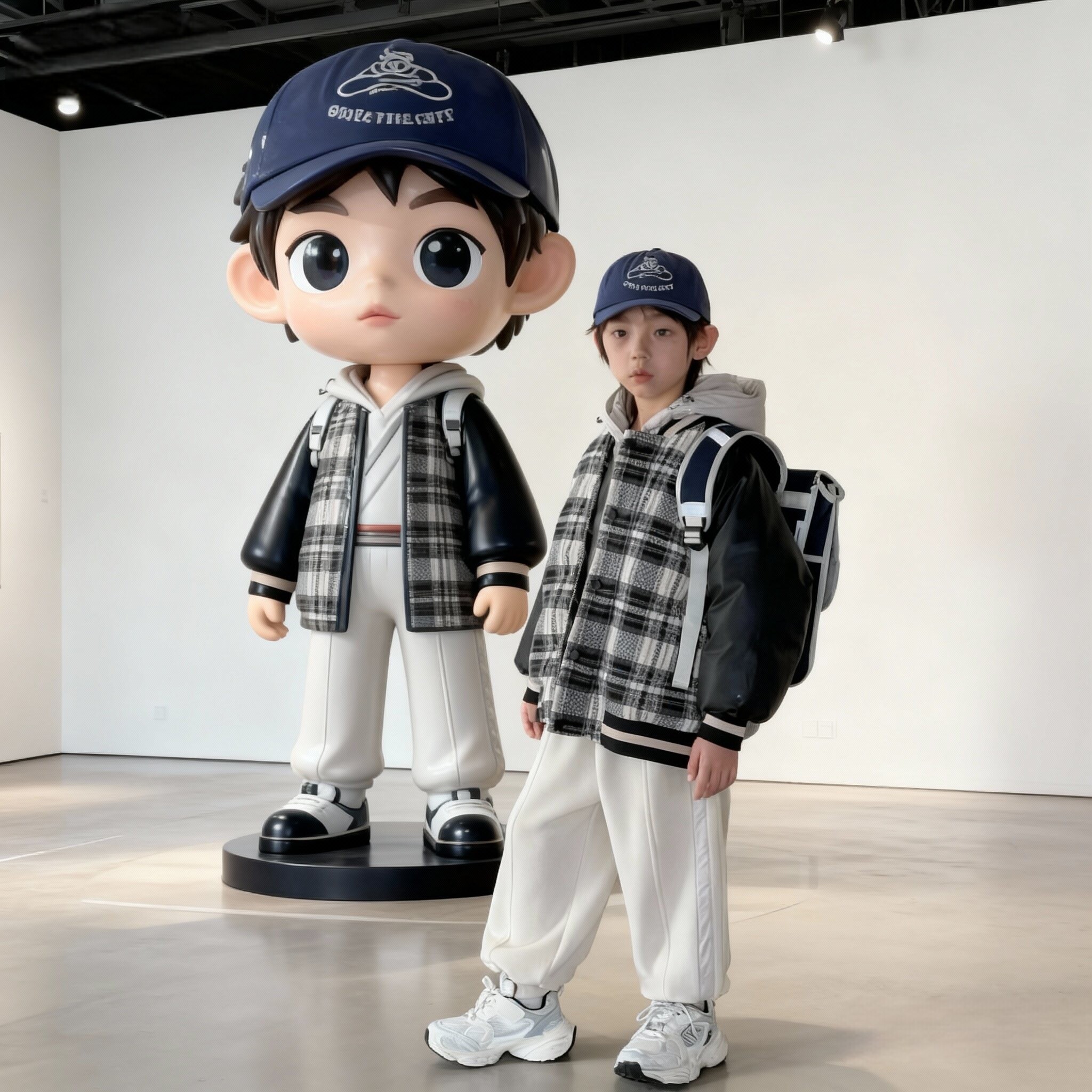 【断码清仓】品牌男童羽绒服夹克衫冬季保暖格子拼接呢料外套3012