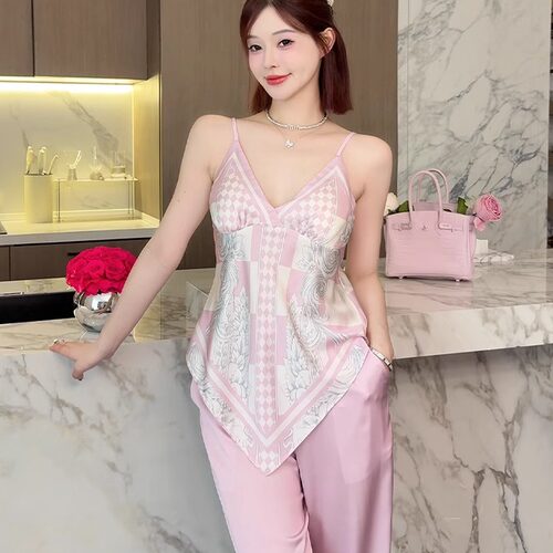 修身吊带背心短裤家居服