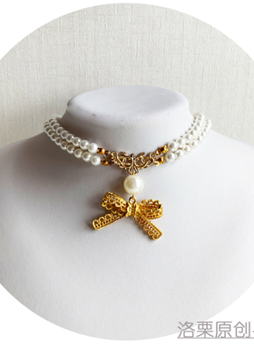 洛丽塔日常下午茶宫廷风珍珠项链