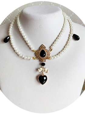 复古华丽风珍珠可改色水滴吊坠