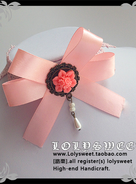 日常缎带珍珠软妹风锁骨链