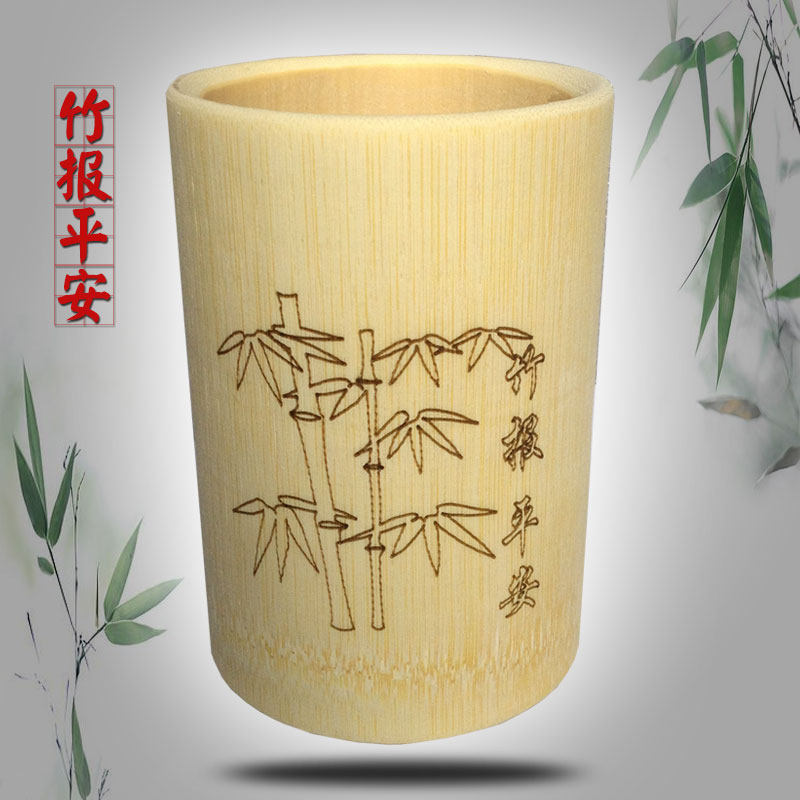 摆件黑檀木精品环保办公文具笔筒