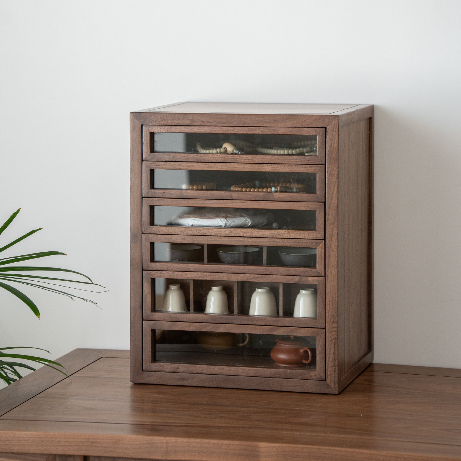 新中式禅意实木桌面茶具柜北美黑胡桃木阳台客厅茶室席地收纳架,住宅家具,其它柜类,淘宝优惠券,粉丝福利购,淘宝优惠卷