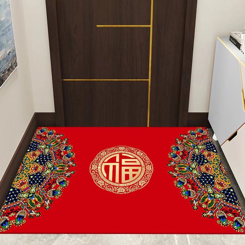 门口脚垫地垫入户门进户门家用喜庆红色门垫玄关防滑地毯脚踏垫子,居家布艺,入户地垫,淘宝优惠券,粉丝福利购,淘宝优惠卷