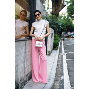 元气轻活风垂感羊绒直筒裤女宽松显瘦阔腿裤休闲裤秋冬新品