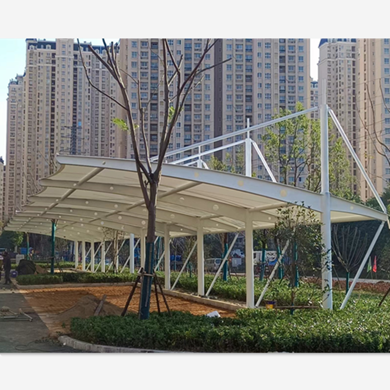 南京张拉膜汽车棚图纸设计安装