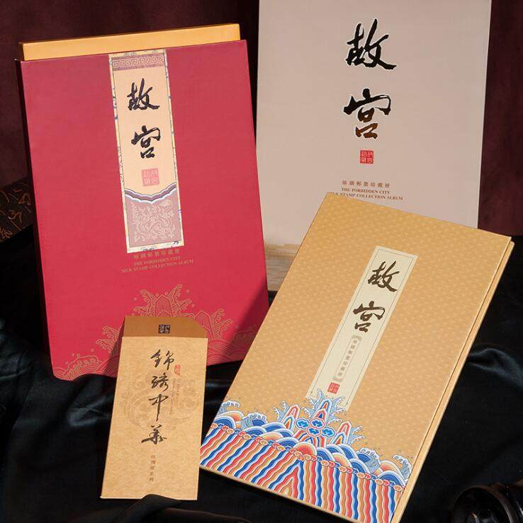 故宫文创全景图丝绸邮票书手工艺品礼物中英文中国特色送老外礼品