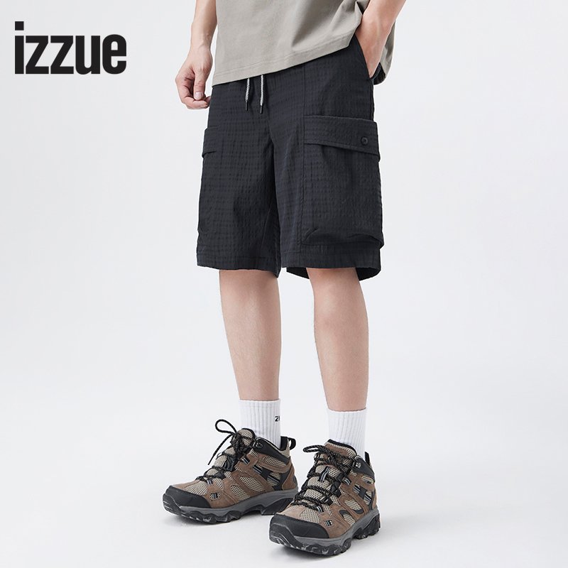 ITizzue纯棉运动短裤男士夏季外穿直筒大码休闲裤黑潮牌五分裤男