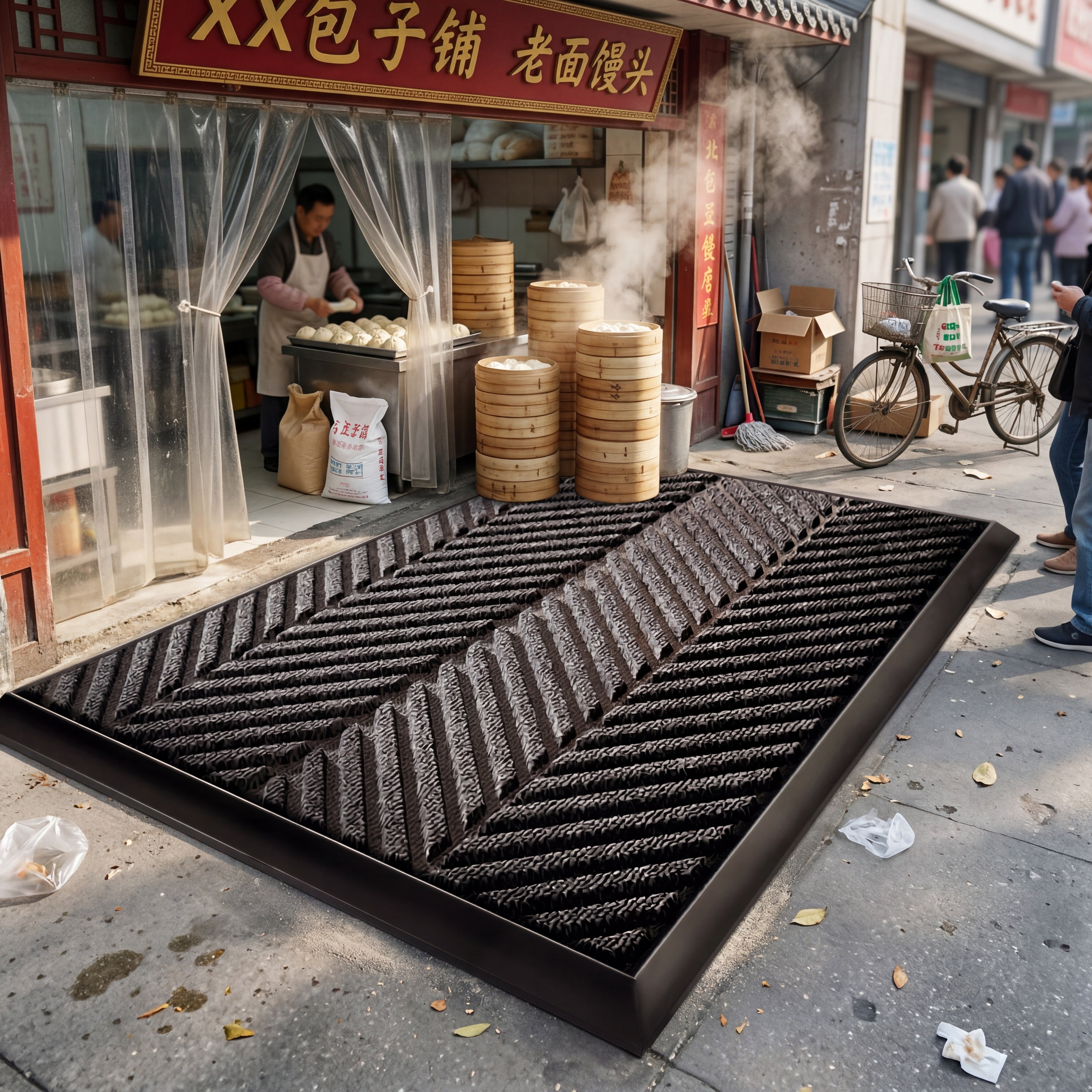 餐饮包子店门口地垫商用铺防滑加厚地垫吸水入户门进门地毯