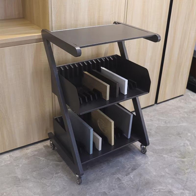 衣橱柜门色板展示架色卡黑色双层小推车移动样板板材展示厅万向轮,基础建材,家具转盘,淘宝优惠券,粉丝福利购,淘宝优惠卷