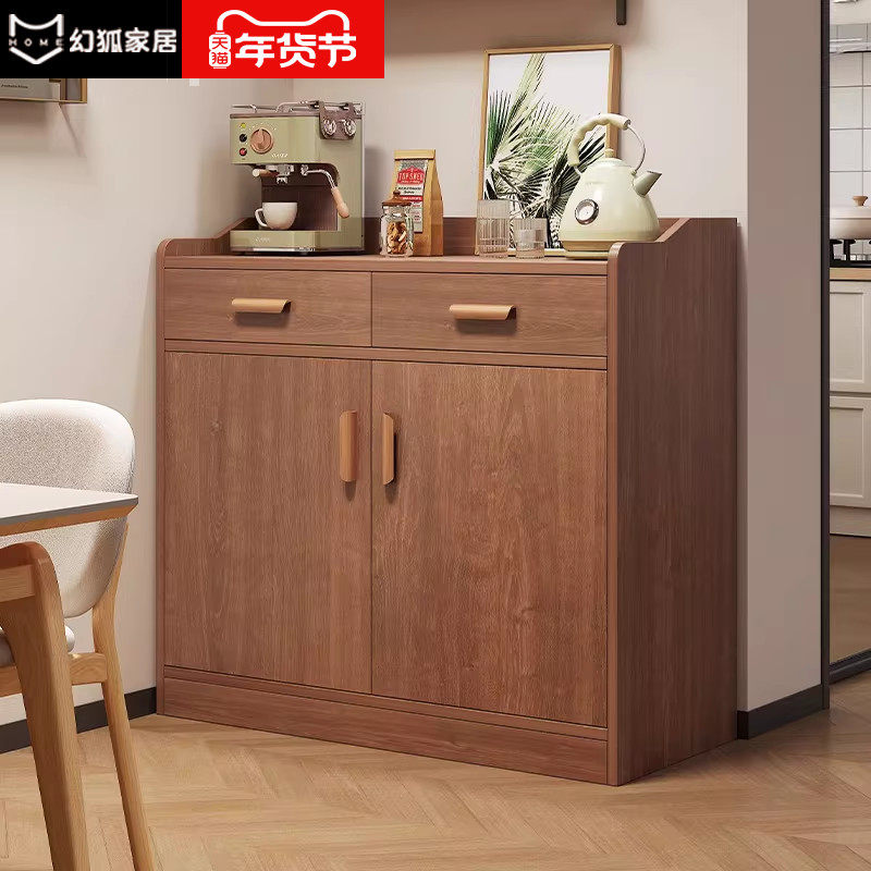 餐柜靠墙一体收纳柜客厅小户型家用置物柜厨房整体橱柜小边柜茶水