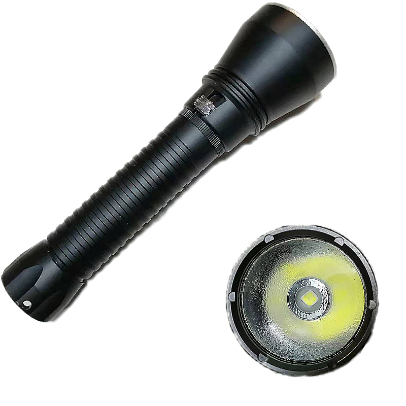 潜水手电筒26650p70灯珠推拉调光