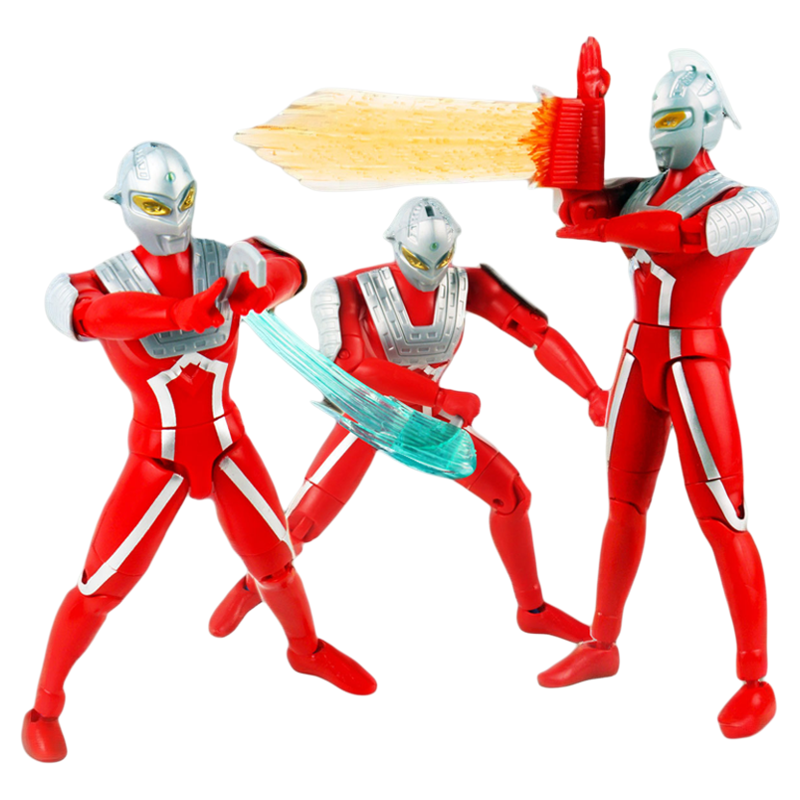 星能超甲赛文奥特act奥曼超人玩具超可动战士人偶可换手激光头镖