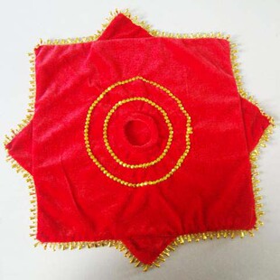 1尺5 加厚特大号 舞蹈带圈二人转手绢花 八角巾秧歌手帕 厂家促销