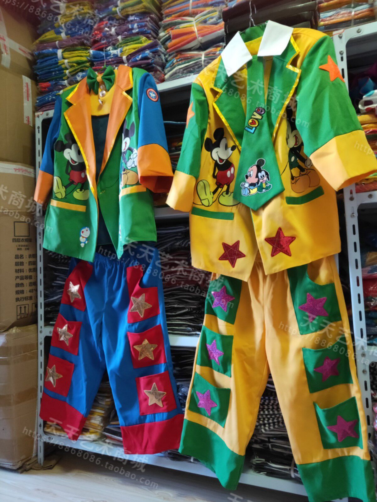 西装卡通版小丑服专业小丑演出服装高质量服装布料小丑舞台演出服